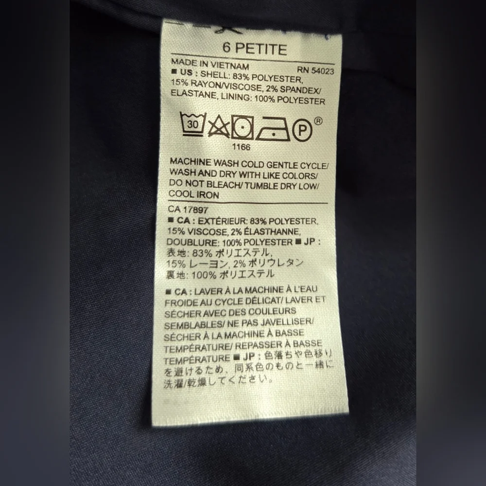 NWT Banana Republic Gray Checkered Sheath Dress Size 6P - Picture 10 of 10